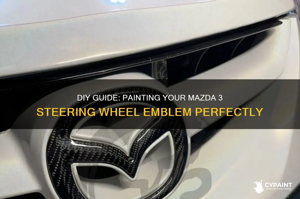 how to paint mazda 3 steering wheel emblem
