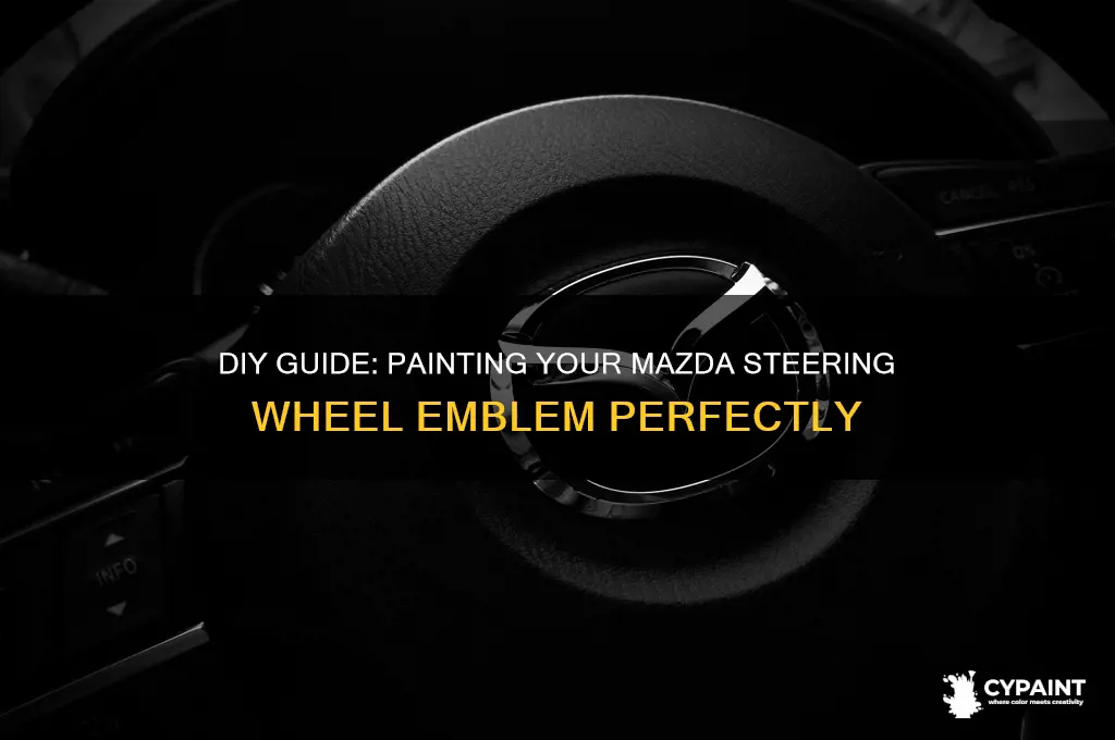 how to paint mazda steering wheel emblem