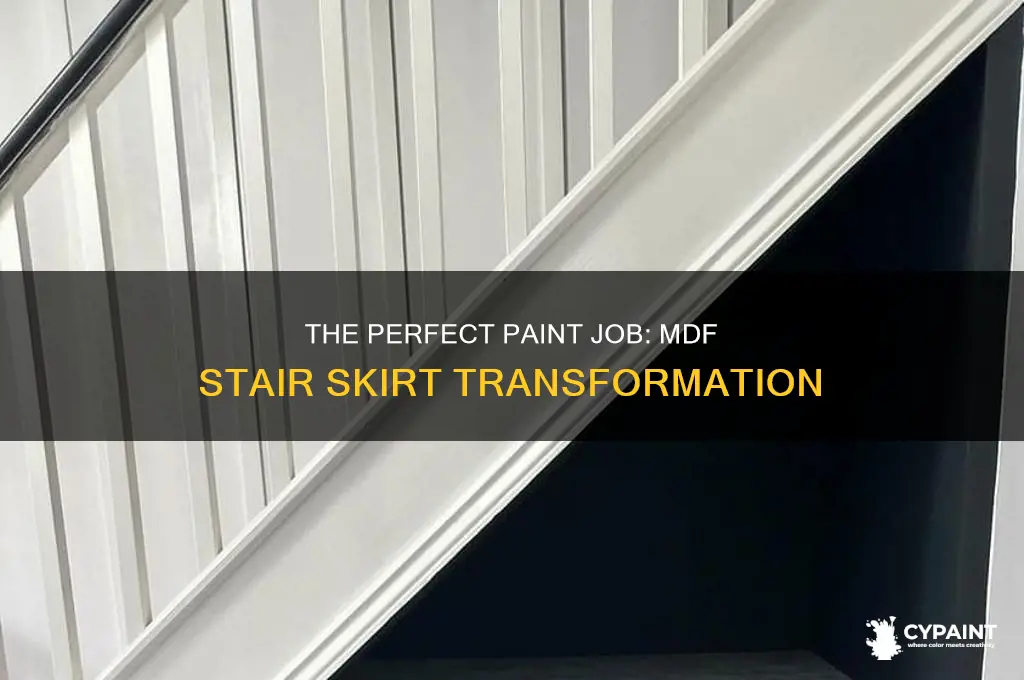 how to paint mdf stair skirt after being installed