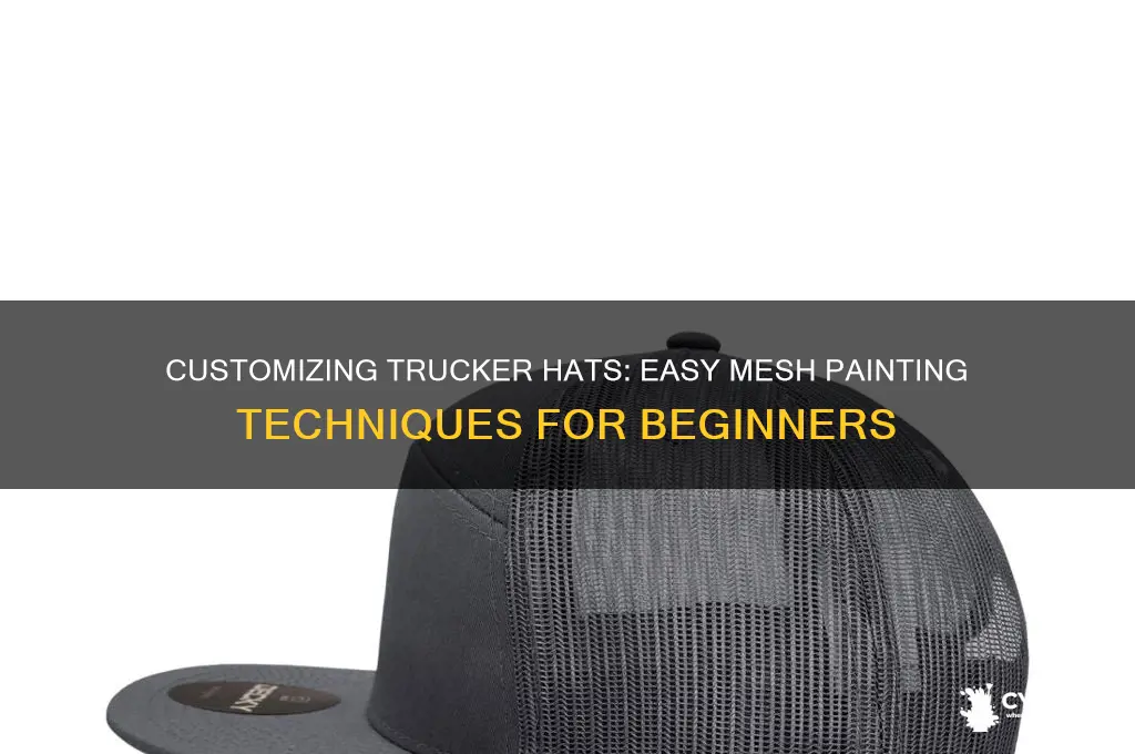 how to paint mesh on trucker hat
