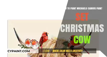 Christmas Cow Painting with Michael's Canvas Paint Set