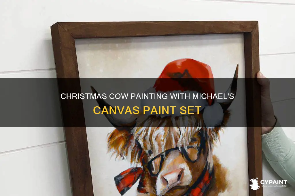 how to paint michaels canvus paint set christmas cow