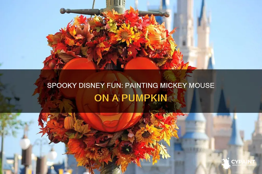 how to paint mickey mouse on a pumpkin