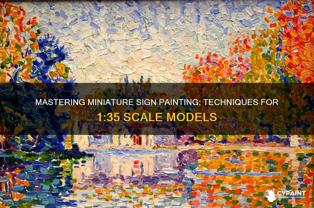 how to paint miniature signs 1 35