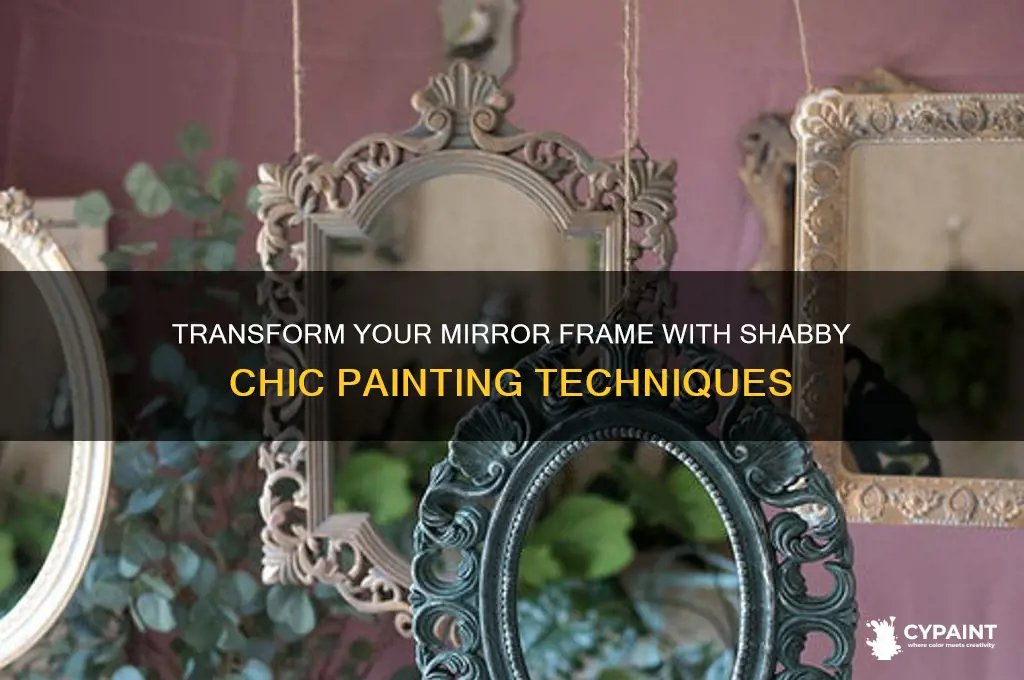 how to paint mirror frame shabby chic