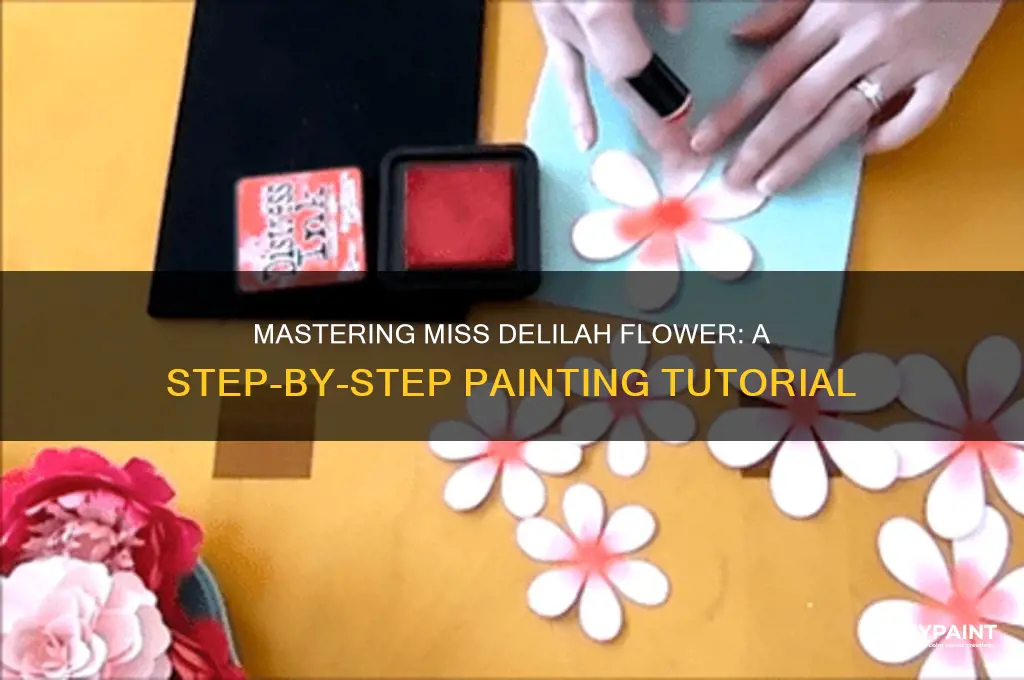 how to paint miss delilah flower tutorial