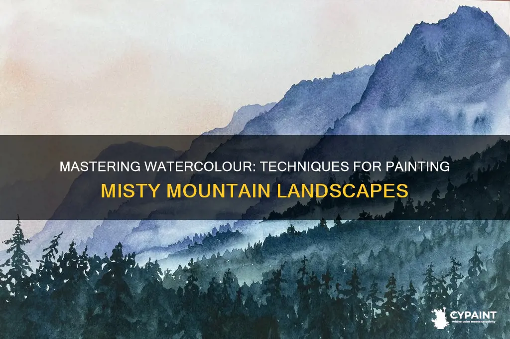 how to paint misty mountains in watercolour