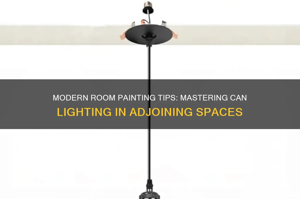 how to paint modern rooms with can lighting that adjoin