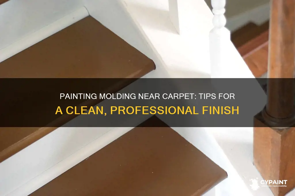 how to paint molding next to carpet
