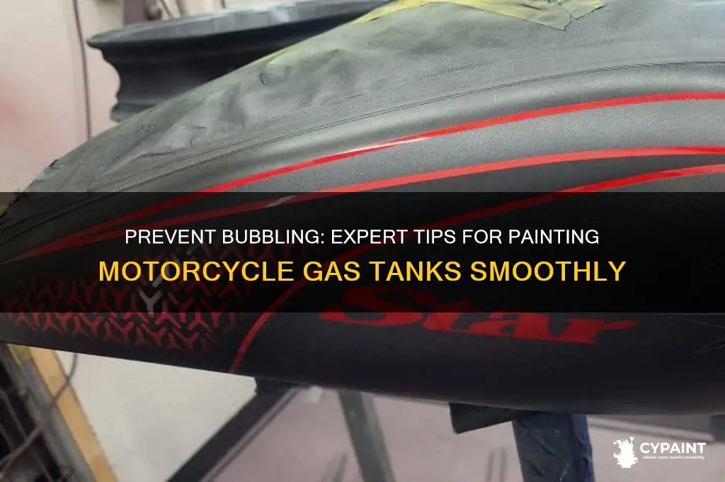 how to paint motercycle gas tank so they dont bubble