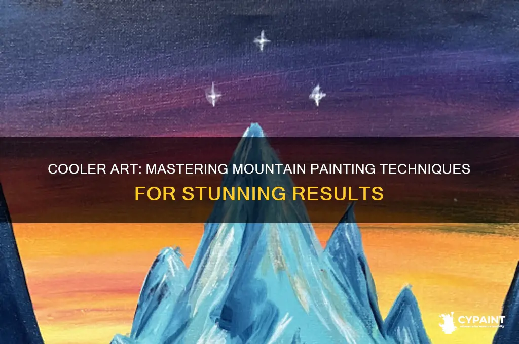 how to paint mountains on a cooler