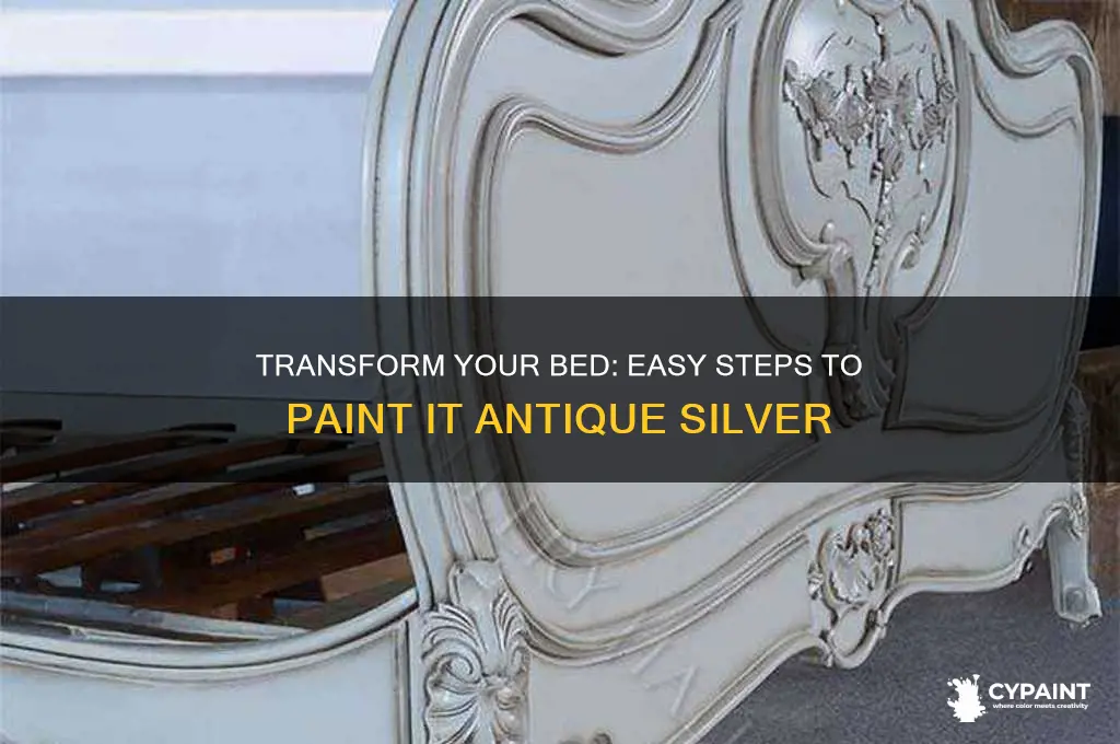 how to paint my bed antique silver