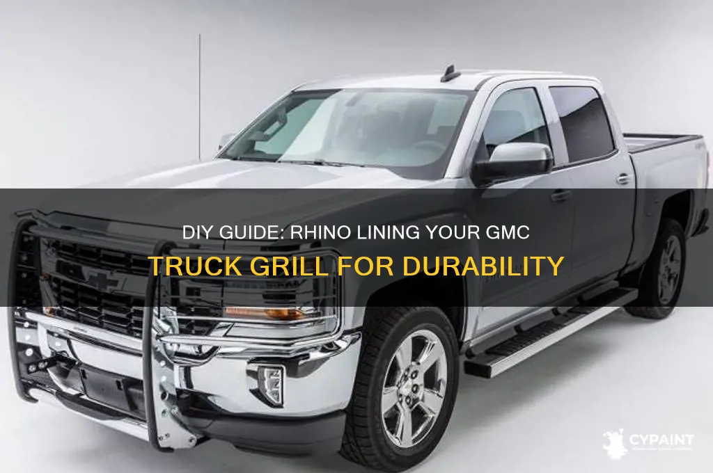 how to paint my gmc truck grill with rhino liner