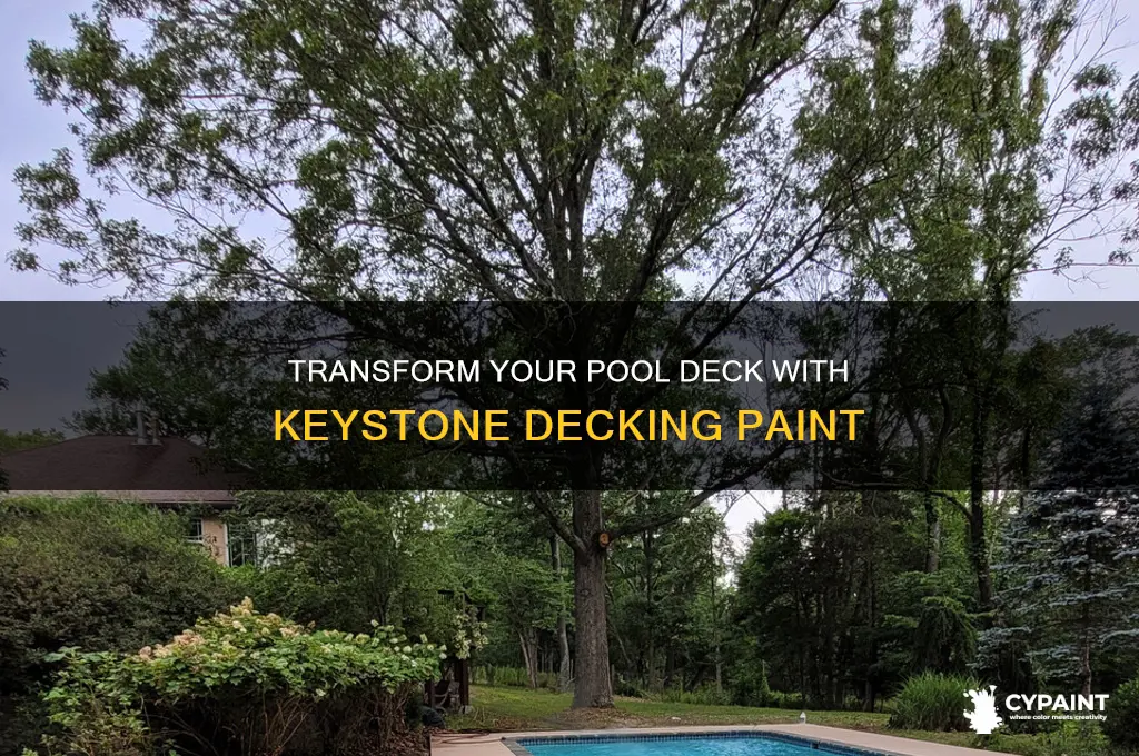 how to paint my pool deck with keystone decking