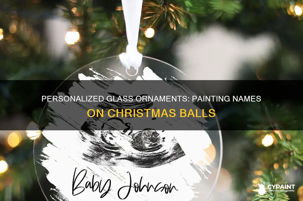 how to paint names on a glass christmas ball