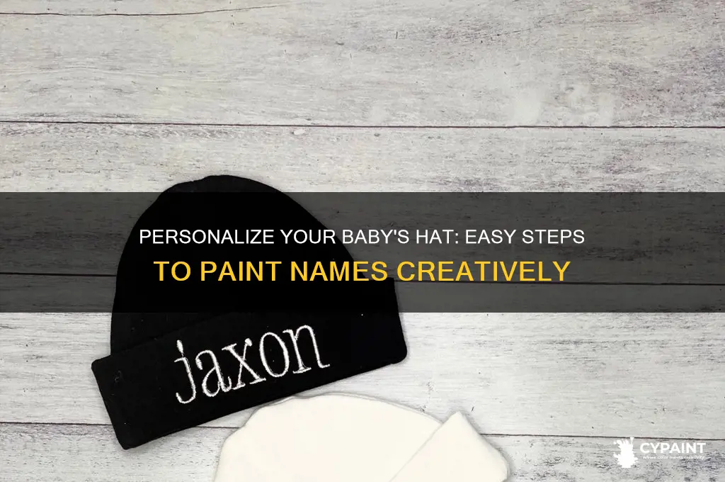 how to paint names on baby hat