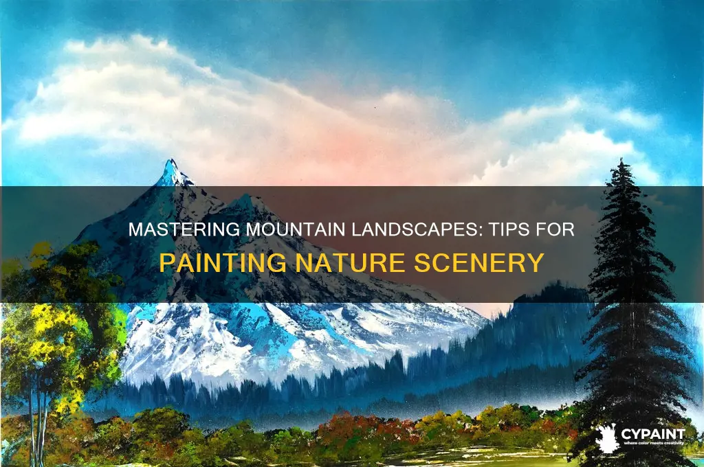 how to paint nature scenery with mountain