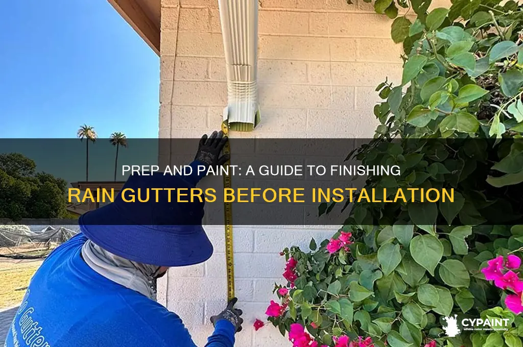 how to paint new rain gutters before install
