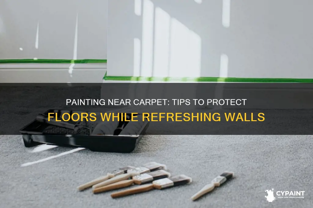 how to paint next to a carpet