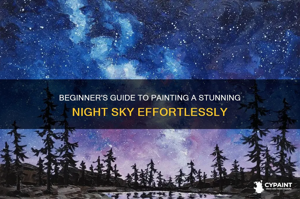 how to paint night sky for beginners