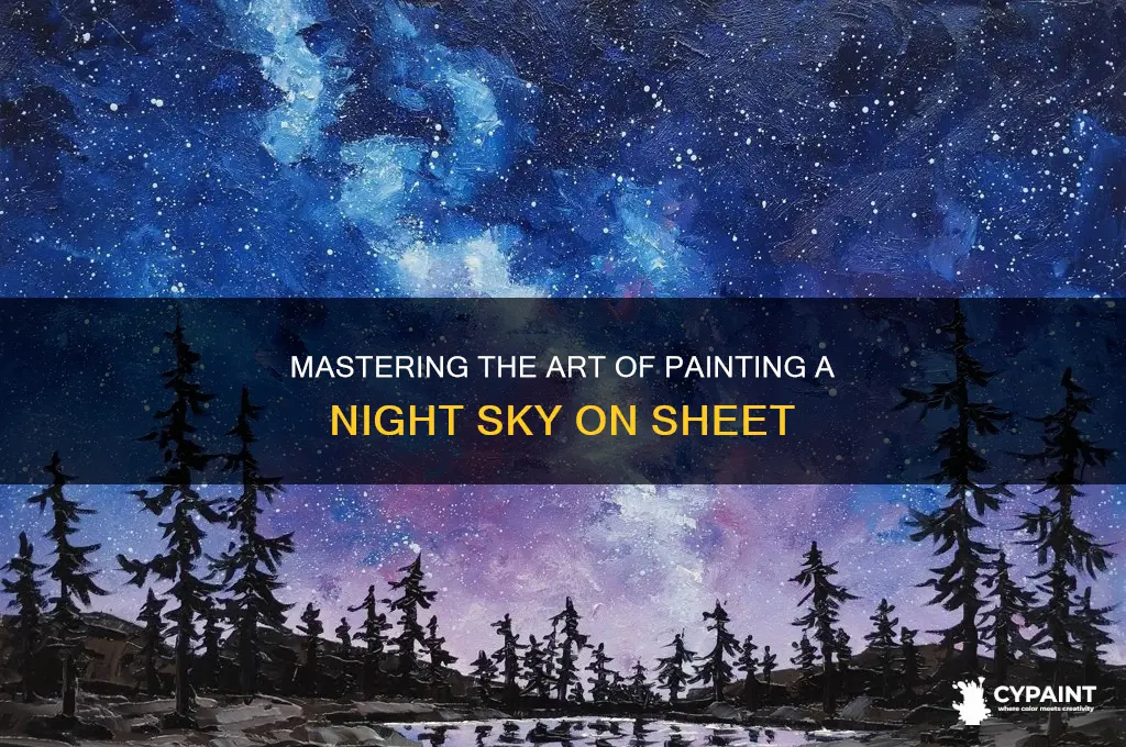 how to paint night sky on sheet