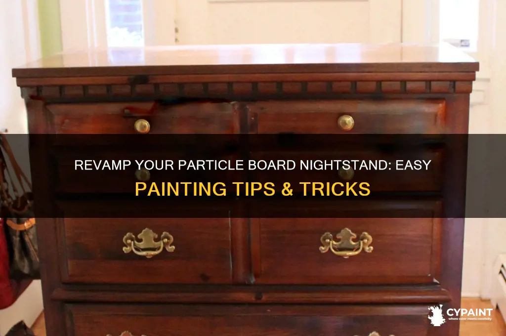 how to paint nightstand made of particle board