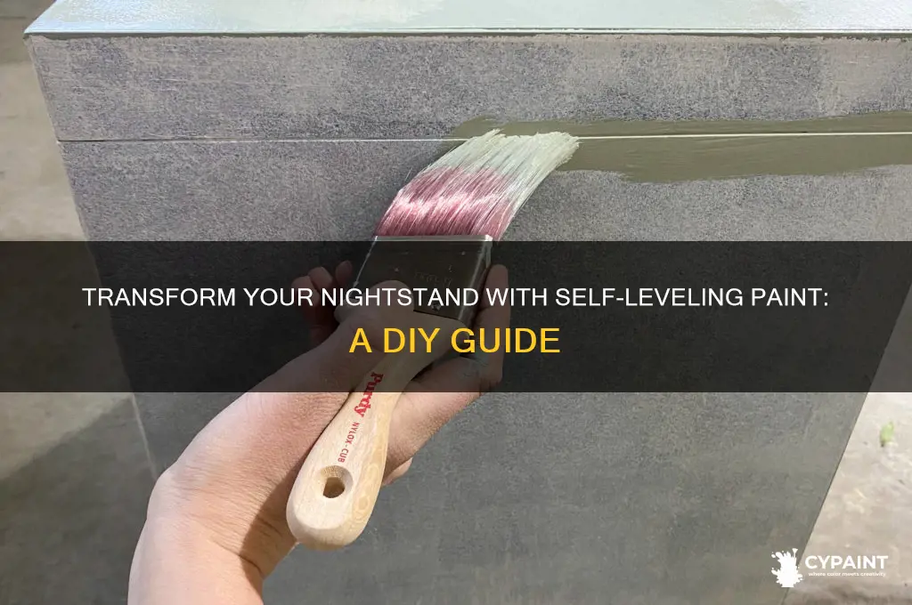 how to paint nightstand self leveling paint