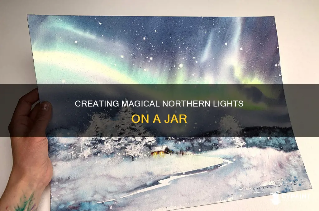 how to paint northern lights easy on a jar