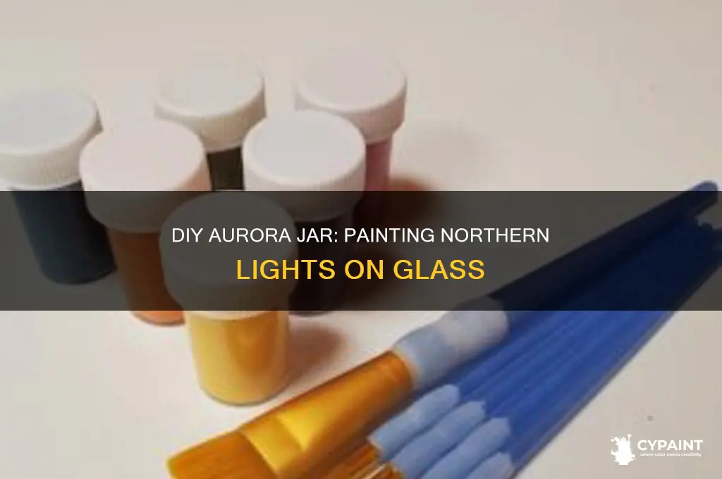how to paint northern lights on a jar