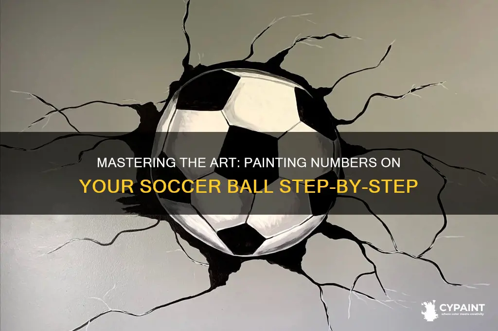 how to paint number on soccer ball