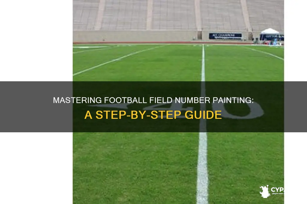 how to paint numbers on a football field