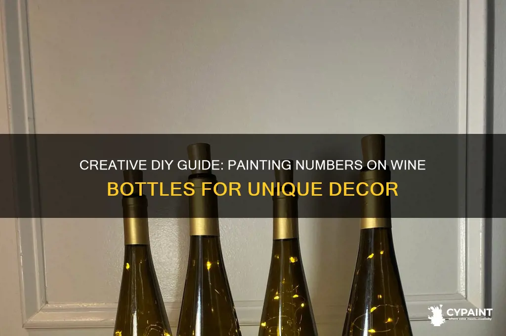 how to paint numbers on wine bottles