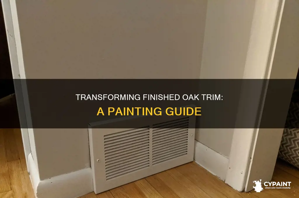 how to paint oak trim that has a finish