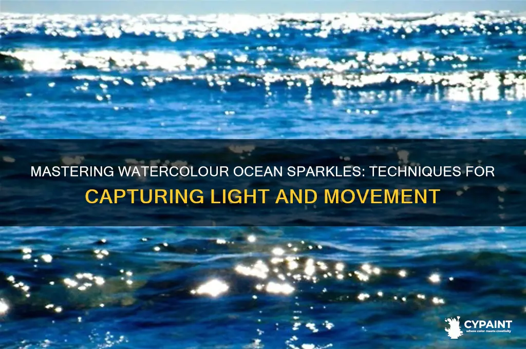 how to paint ocean sparkles in watercolour