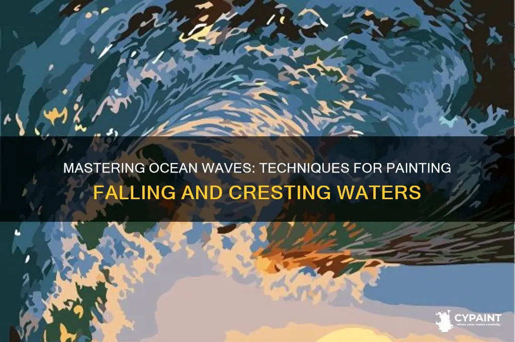 how to paint ocean waves falling and cresting