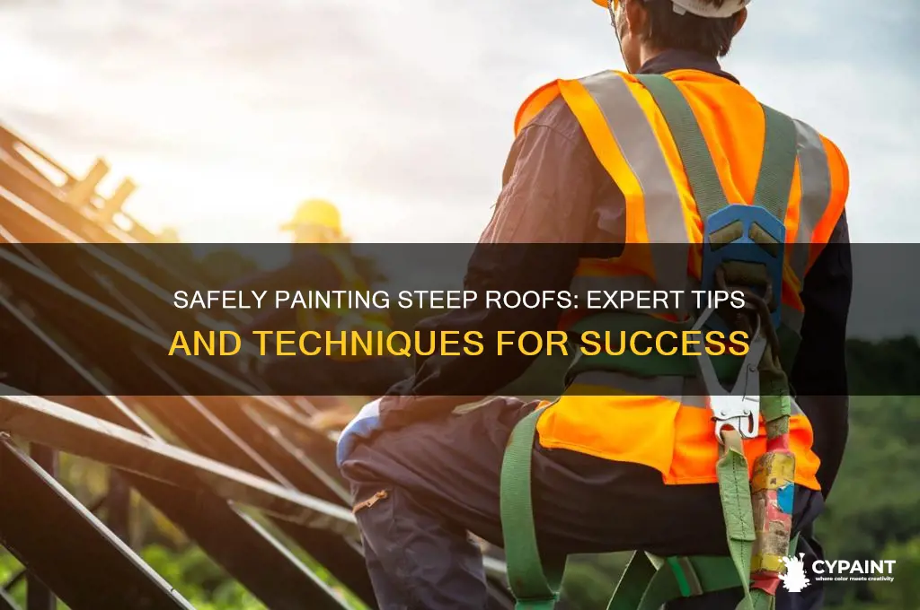 how to paint off a steep roof