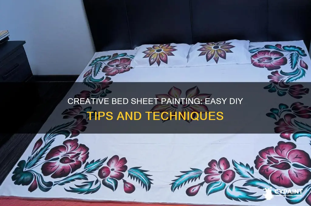 how to paint on a bed sheet