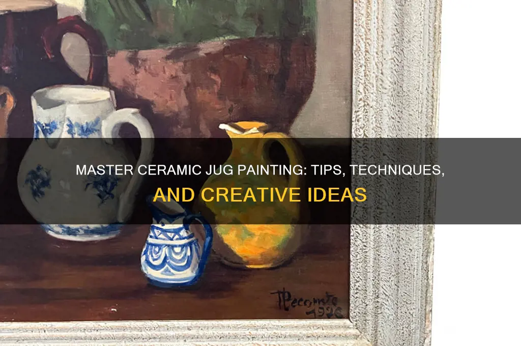 how to paint on a ceramic jug