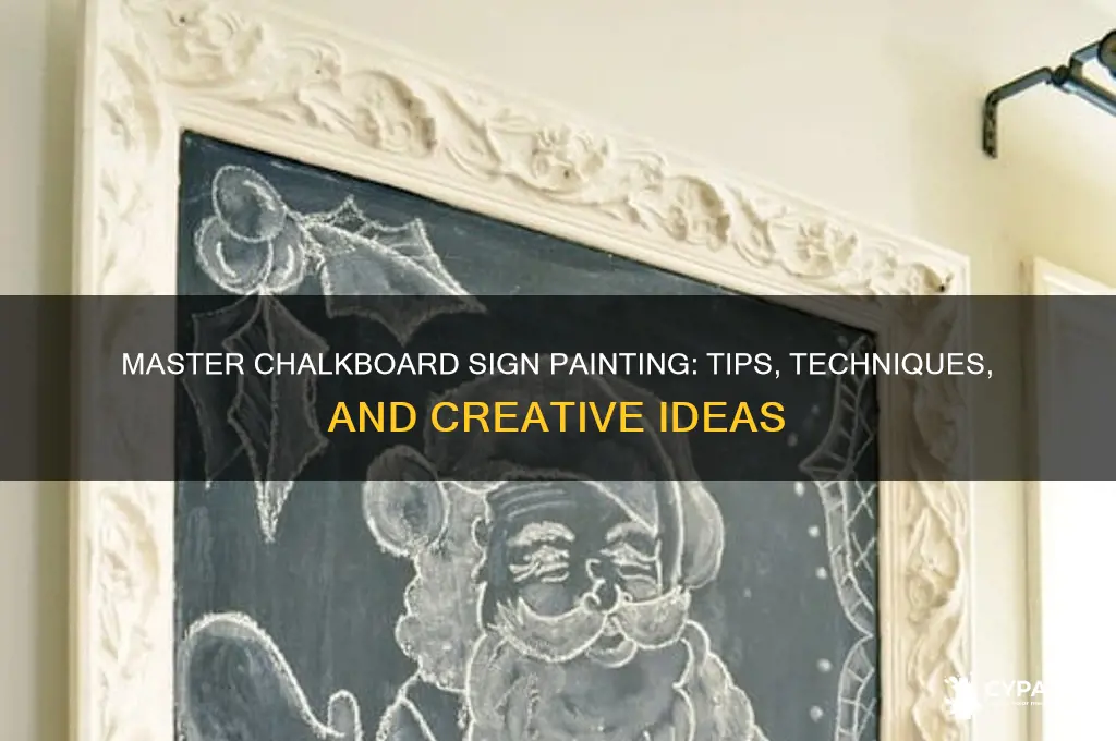 how to paint on a chalkboard sign