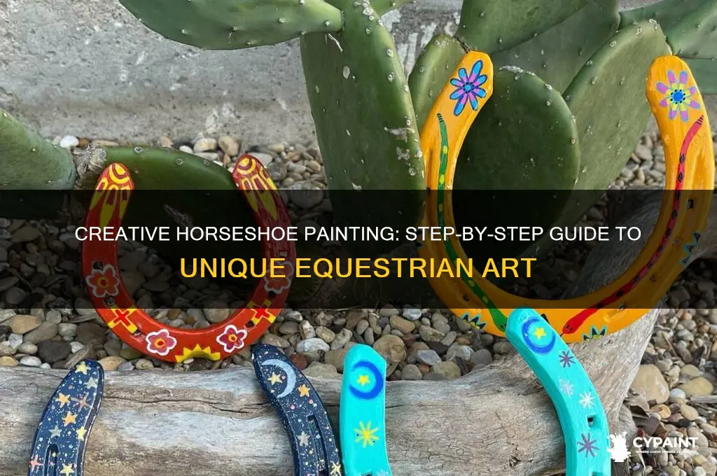 how to paint on a horse shoe
