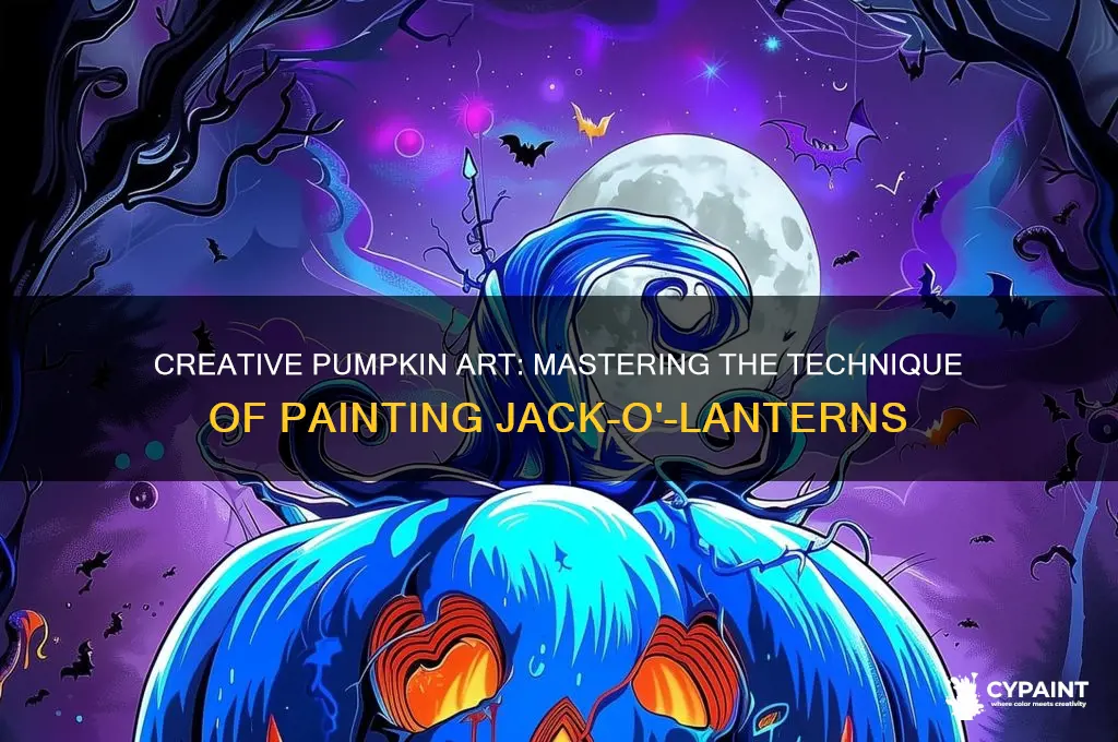 how to paint on a jack o lantern