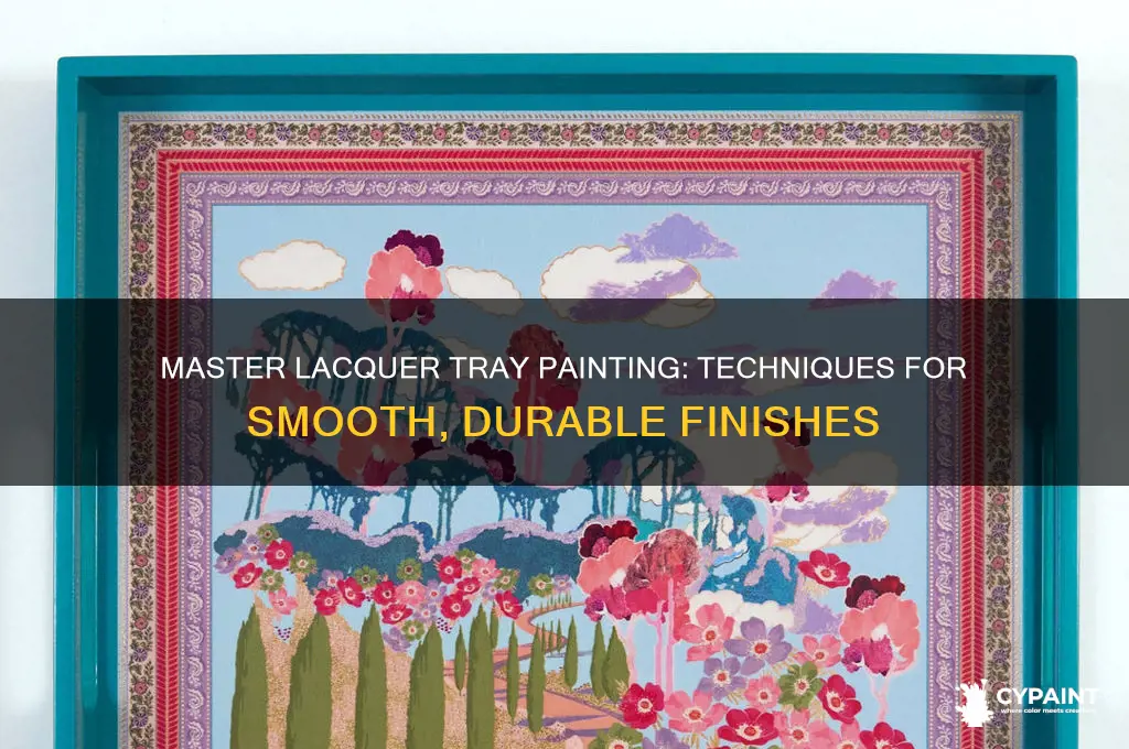 how to paint on a lacquered tray