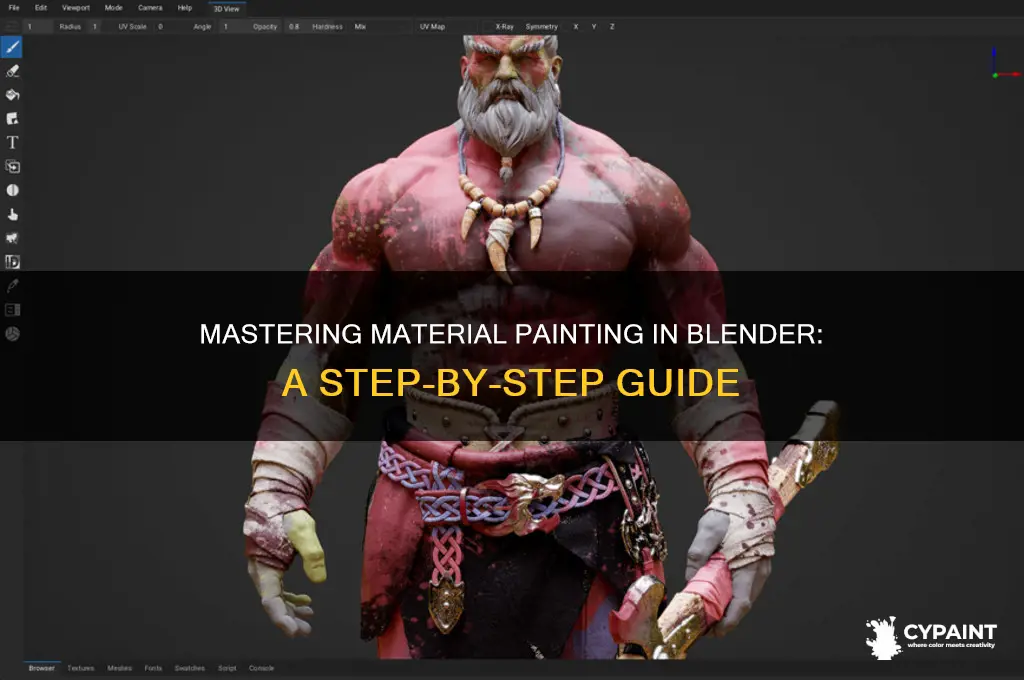 how to paint on a matierial in blender