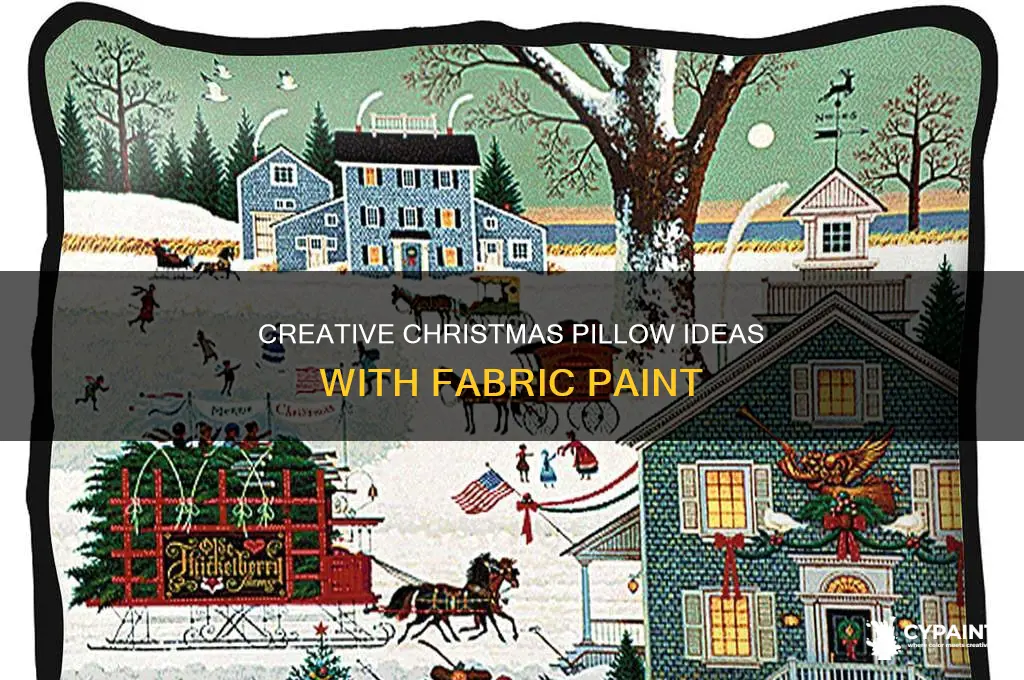 how to paint on a pillow fabric christmas ideas