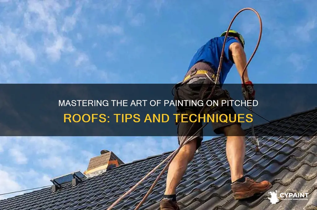 how to paint on a pitched roof