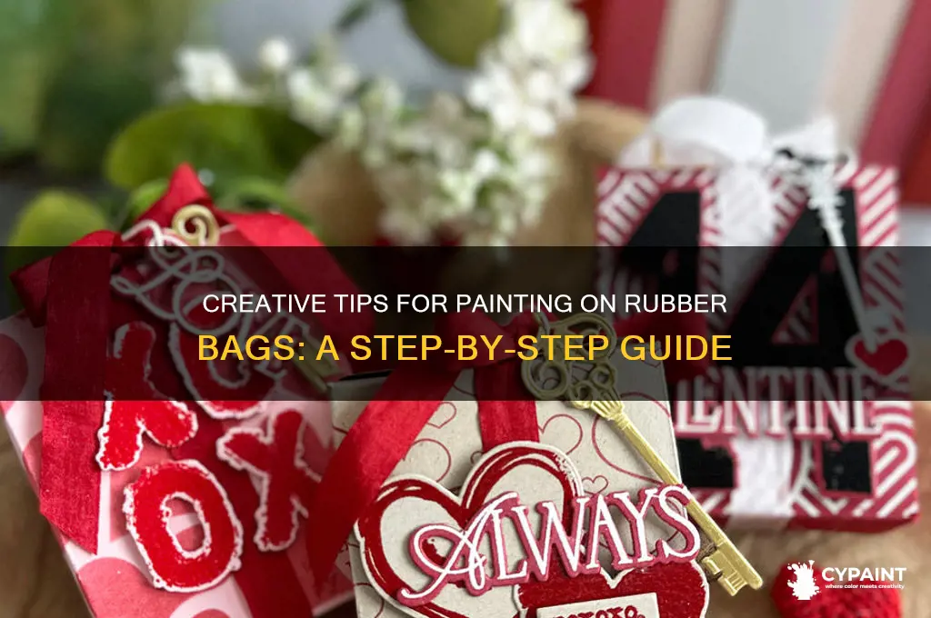 how to paint on a rubber bag