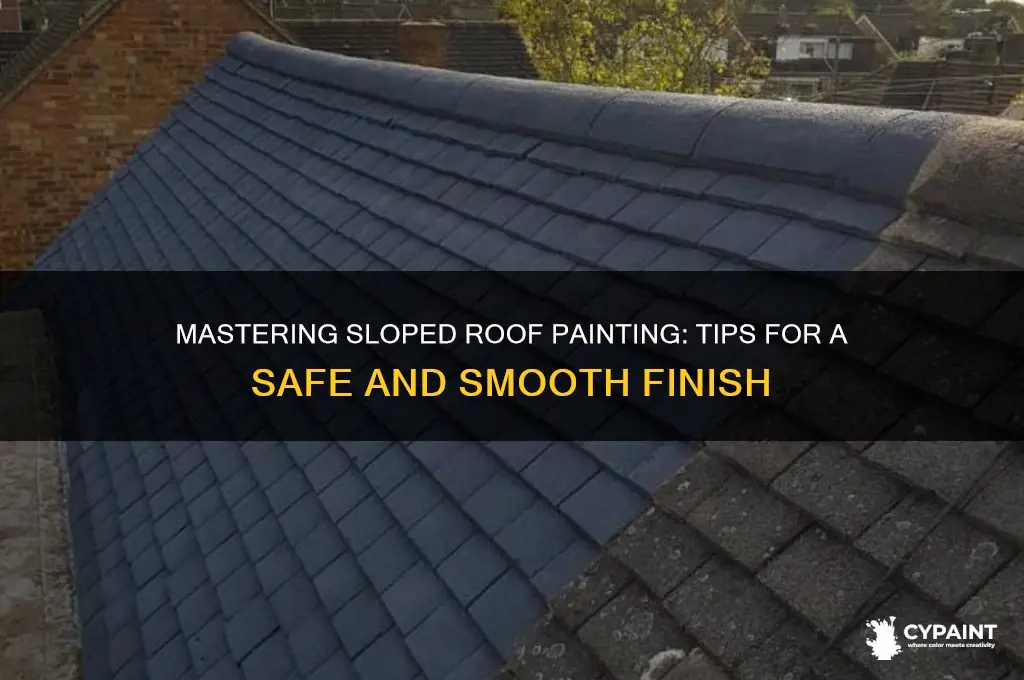 how to paint on a sloped roof