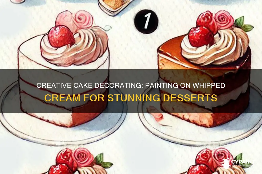 how to paint on a whipped cream cake