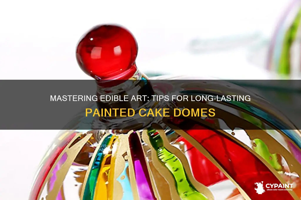how to paint on cake domes to stay