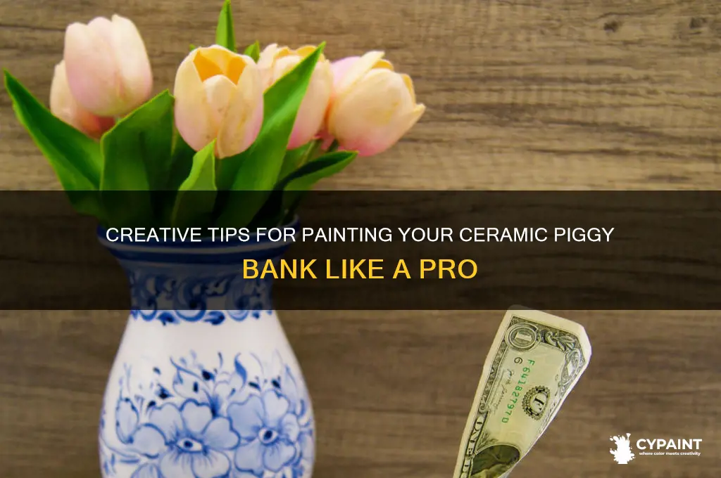 how to paint on ceramic piggy bank